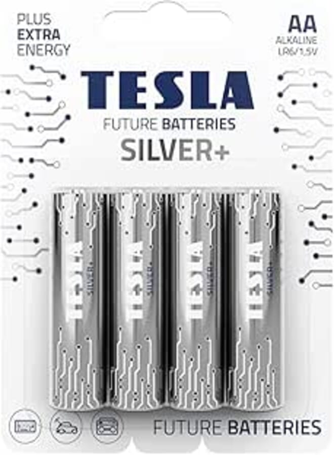 TESLA BATTERIES AA SILVER+ 4 PCS
